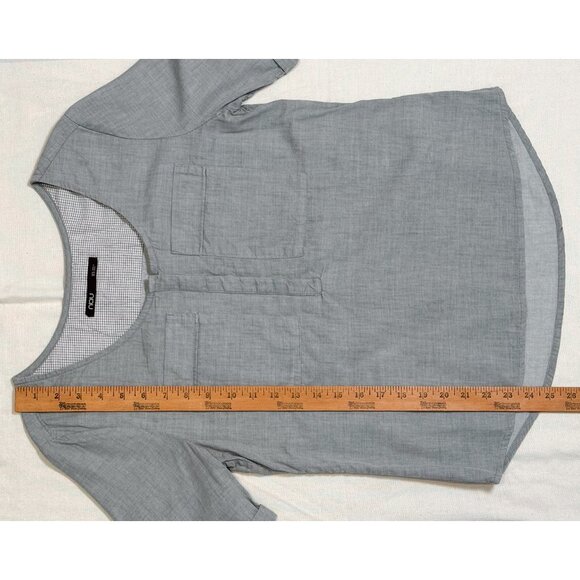 Nau Organic Cotton & Tencel Blend Light Gray Short Sleeve Top Size XS - Picture 10 of 10